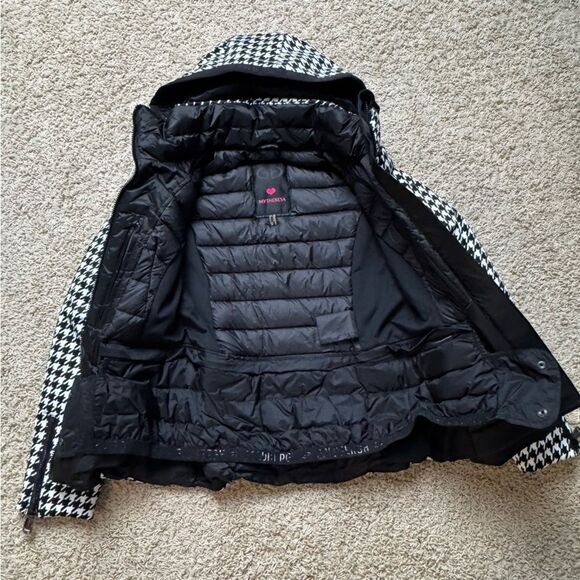 Goldbergh Galaxy Printed Ski Jacket HIDA Belted Jacket NWT US 6 Houndstooth - Picture 12 of 13
